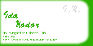 ida modor business card